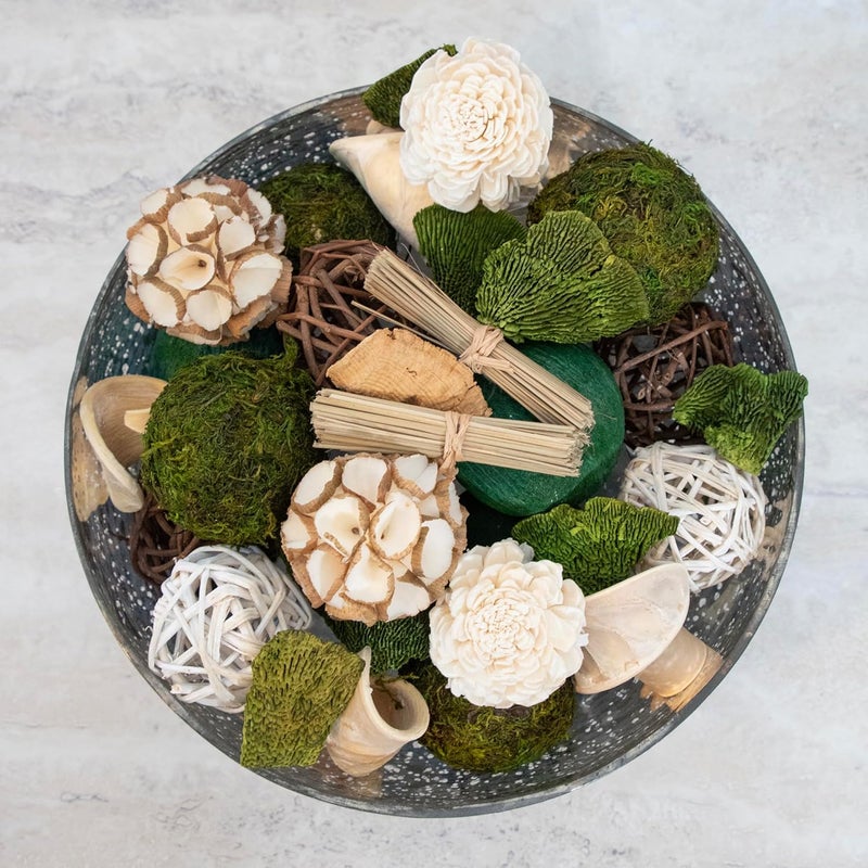 ANDALUCA Decorative Moss Balls Natural Bowl Filler Home Decor (Green Moss) - Image 5